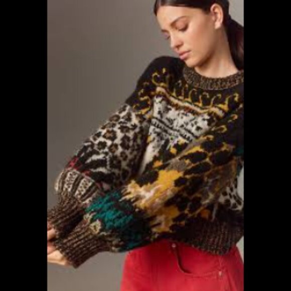 Brand New Pilcro Relaxed Crew-Neck Sweater - Picture 3 of 9